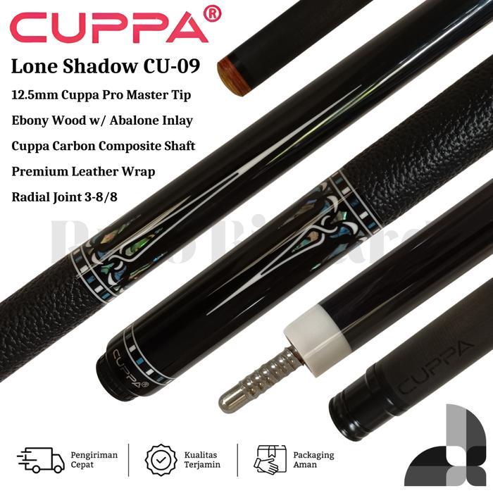 DISKON Cuppa Lone Shadow CU-09 Ebony Stick Billiard Premium - Ryto BL READY STOCK