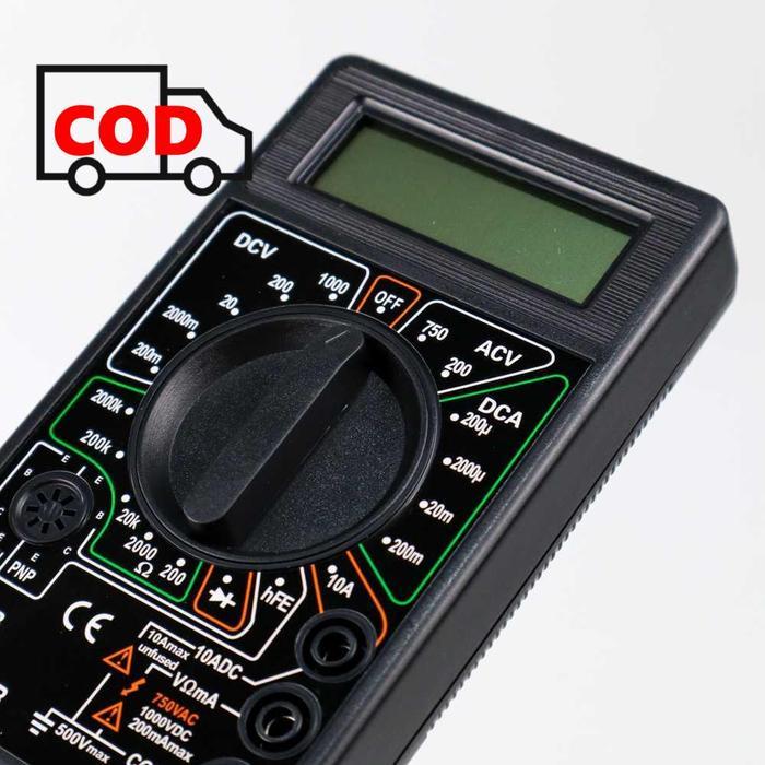 Multimeter Digital LCD Alat Tes Tegangan AC DC Multitester Resistensi Kapasitansi Frekuensi