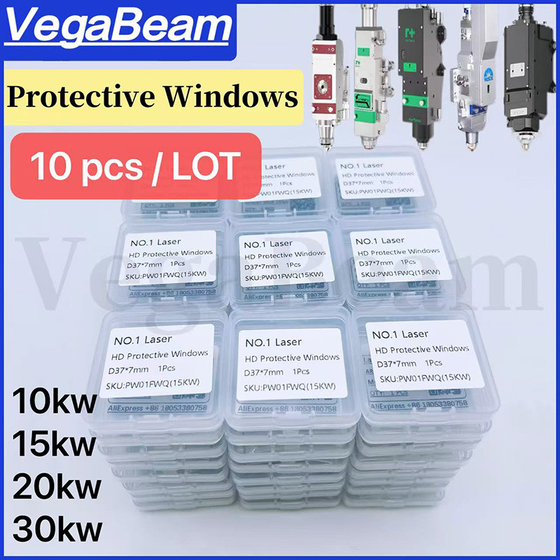 10pcs Laser Protective Windows lens 27.9x4.1 37x5 37x7 34x5 25.4x4 21.5x2 1064nm For Raytools BOCI