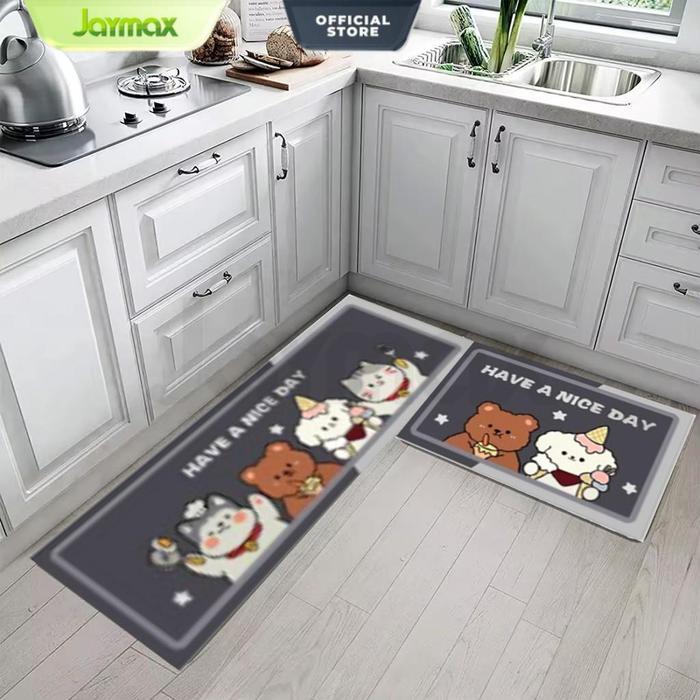 TERLARIS MR MAT Keset Dapur Diatomite Original 2in1 Anti Slip Kitchen Floor Mat Set 40x60cm &