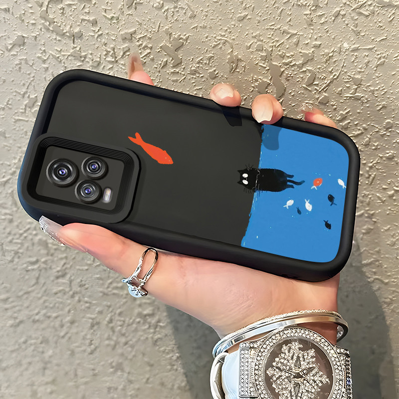 Casing Hp VIVO V20 VIVO V20 Pro Case Casing Kucing Ikan pola Kasus HP Tangga Langit Mewah Silikon So