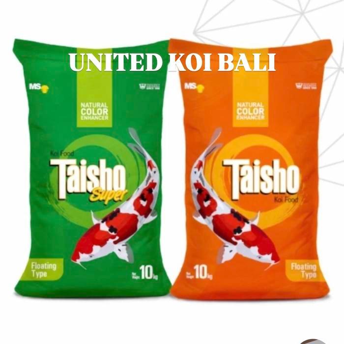 PAKAN KOI 10 kg TAISHO MERAH TAISHO HIJAU COLOR SUPER - PAKAN KOI PERTUMBUHAN - PAKAN KOI WARNA