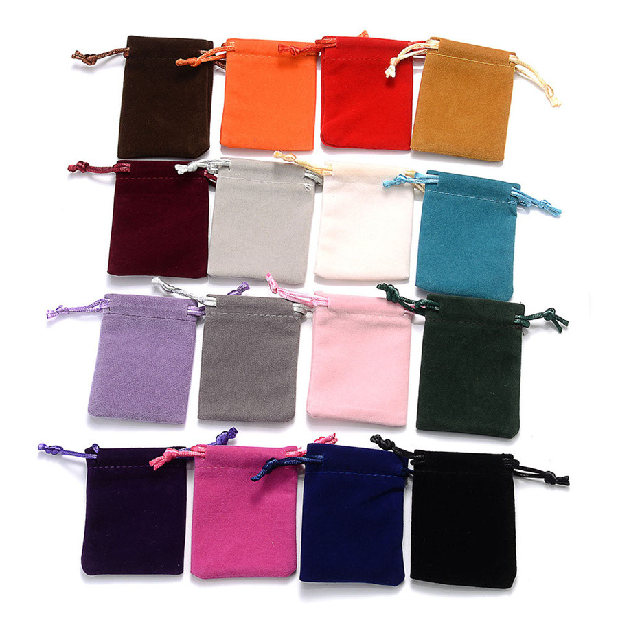 10Pcs/Lot Drawstring Veet Sachet 5X7/7X9/10X12/13X18Cm Pouches Small Size Jewelry Gift Display