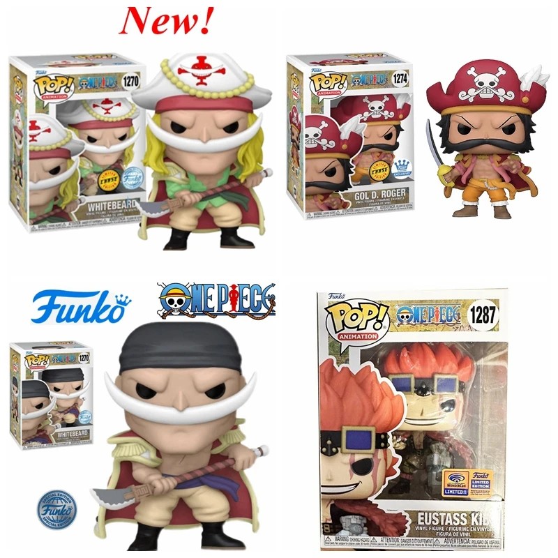 New Funko Pop Toy Whitebeard 1270 Limited Gol D. Roger 1274 Eustass Kid 1287 El Toys For Gifts