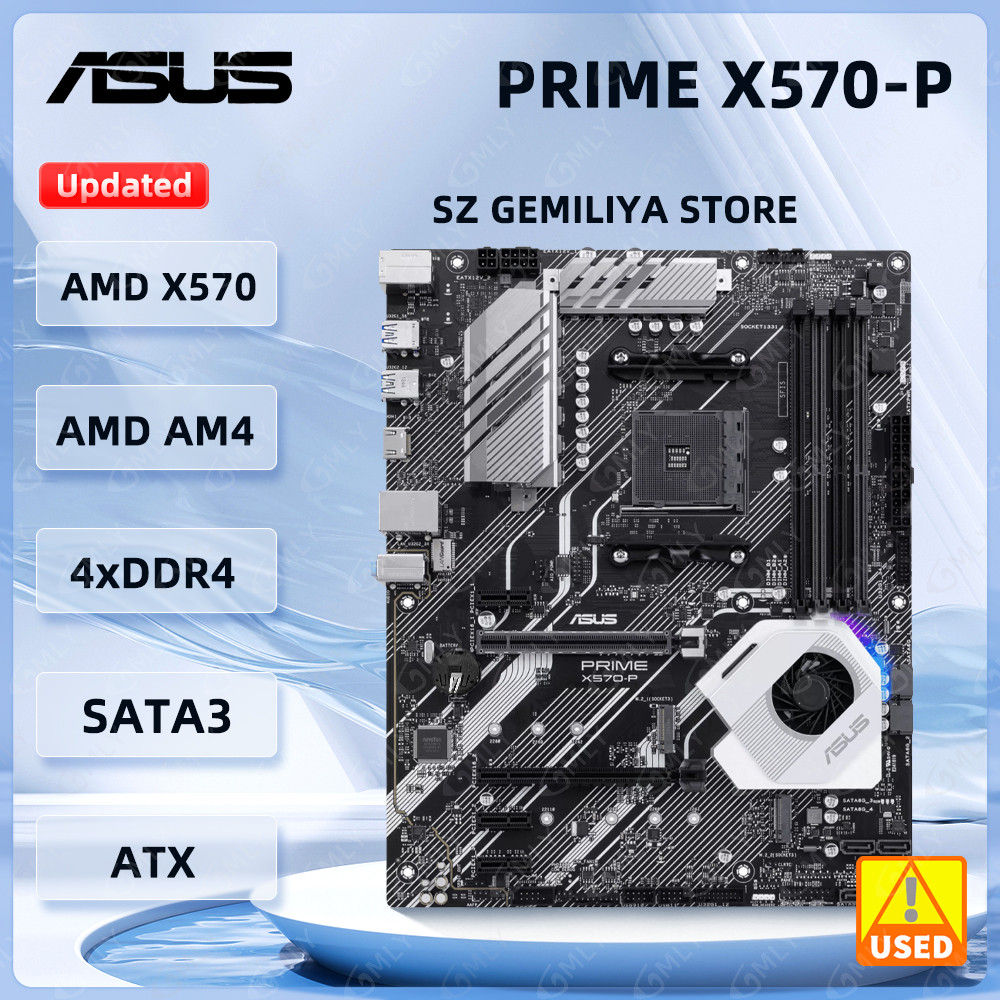 ASUS PRIME X570-P Motherboard AMD X570 AM4 DDR4 128G ATX 2M.2 SATA 6Gb/s support Ryzen 5 5600 5700