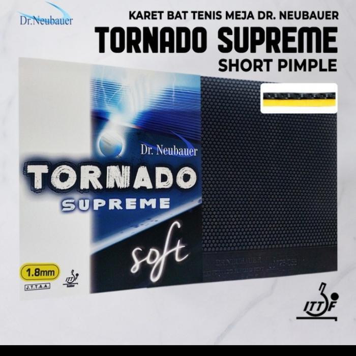 KARET BAT TENIS MEJA DR. NEUBAUER TORNADO SUPREME SOFT BINTIK PENDEK