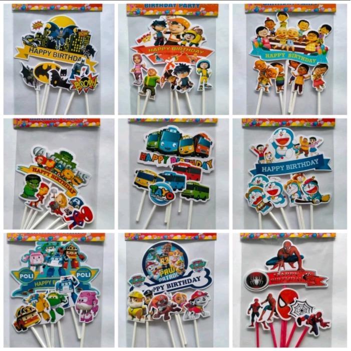 Toper kue ulang tahun karekter anak laki laki