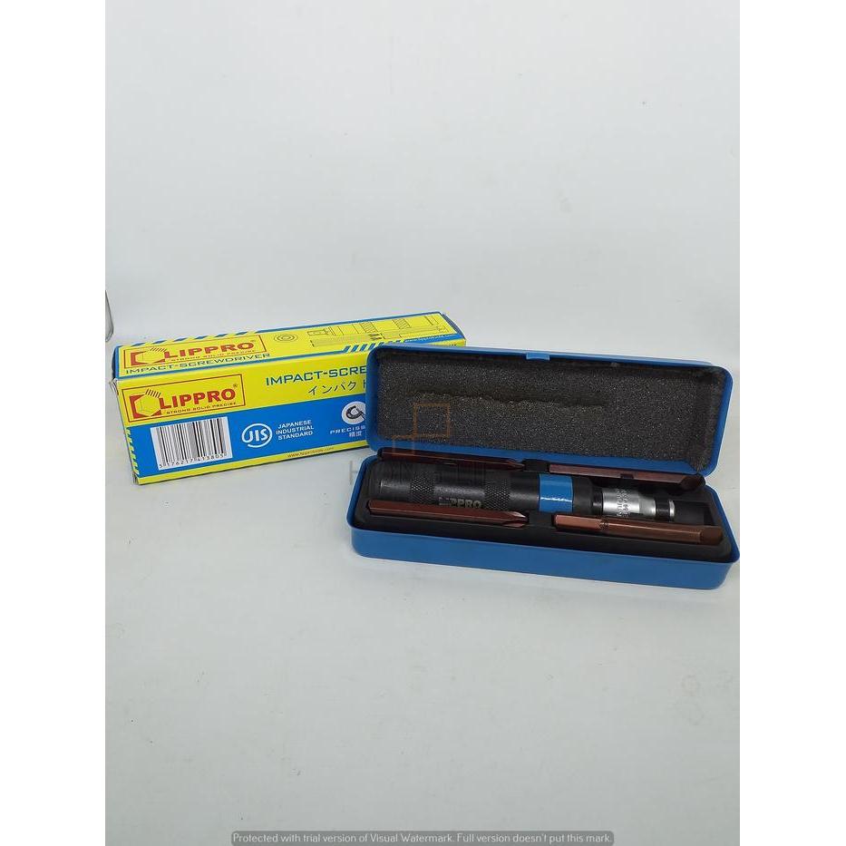 Lippro Obeng Ketok Set 5 Pcs Box Besi Impact Screwdriver