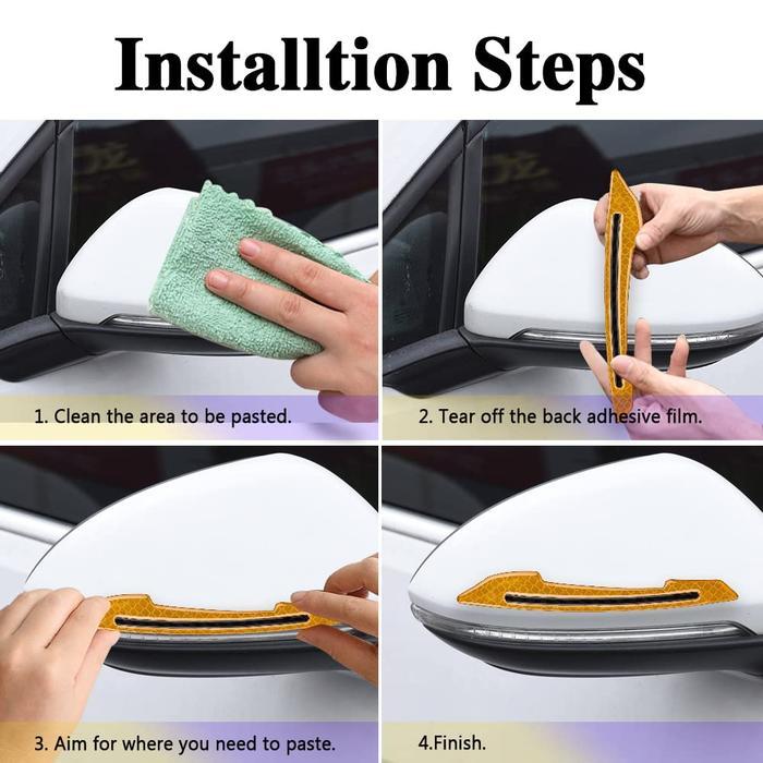 Stiker Reflector Mobil - Stiker Spion Mobil Reflektif - Reflective Sticker Mobil Safety Warning Sign