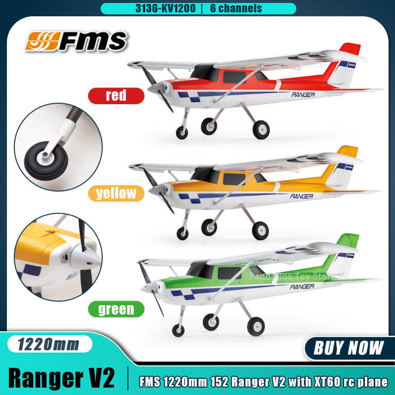 FMS 1220mm Ranger Trainer V2 Rc Plane With Reflex Gyro Auto-Balance Plane Toys Rc Airplane Model