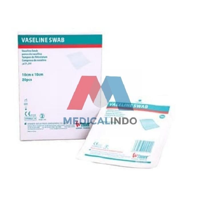 VASELINE SWAB / KASA ANTIBIOTIK PENUTUP LUKA, UKURAN 10CM X 10CM