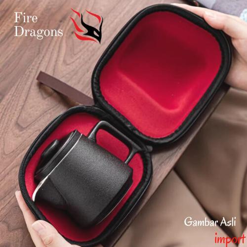 Teaset Cina Keramik Hitam Teko Full Set Cangkir Hitam Teh Set Cina