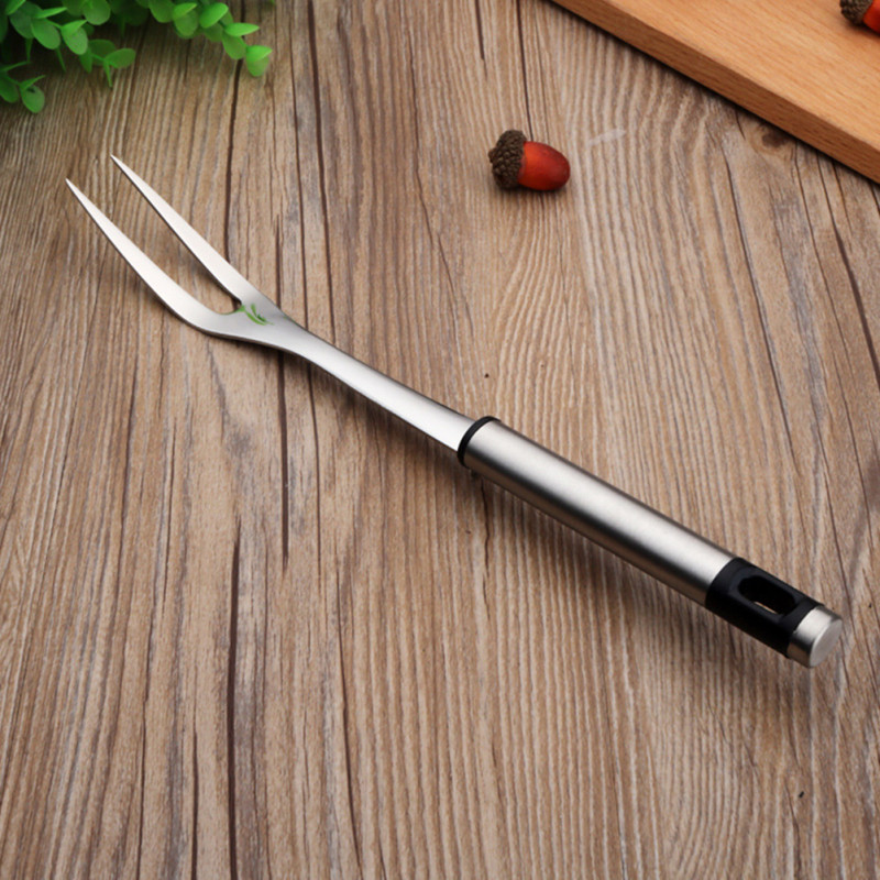 C5 Cooking Fork Barbecue Grilling BBQ Meat Fork Carving Fork Stainless Steel Fondue Fork Granny Fork