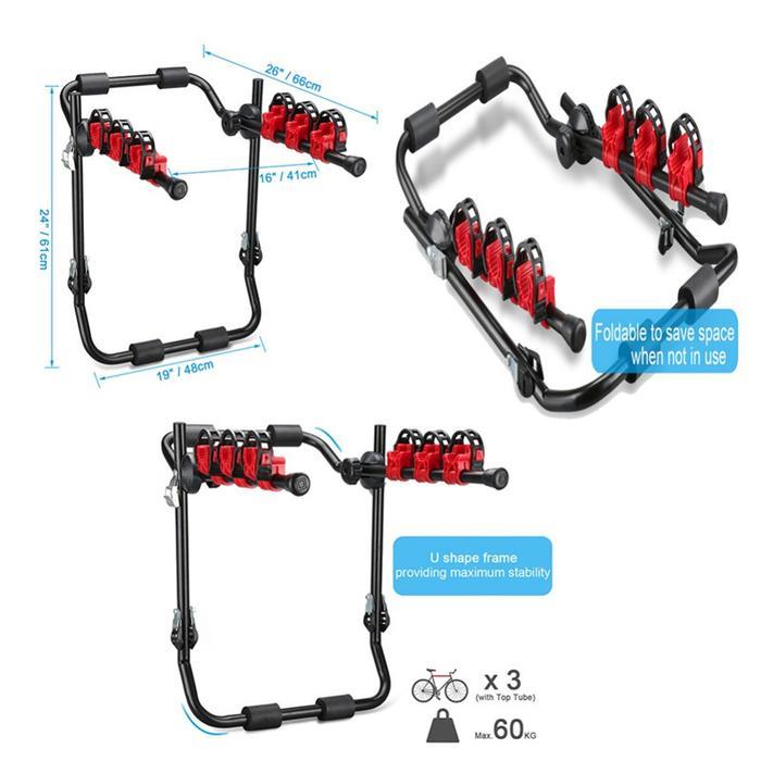 Rak Sepeda Universal Rak Belakang Mobil Suv Rak 3 Dudukan Sepeda