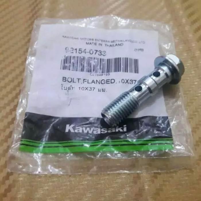Banjo ER6 baut selang rem dobel 2 lubang original kawasaki