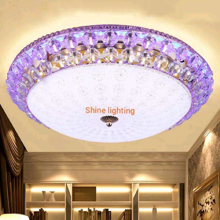 LAMPU PLAFON MINIMALIS KRISTAL LED RUANG TAMU RUANG TIDUR GOLD