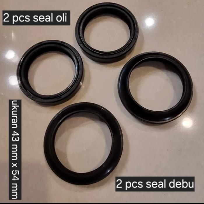 2 Seal Oli + 2 Seal Debu 43 Mm X 54 Mm X 11 Mm