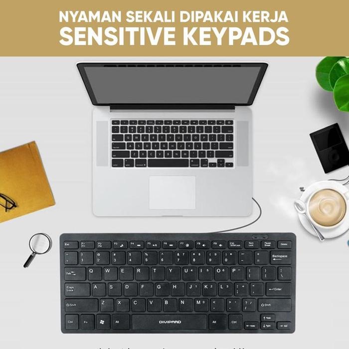 Keyboard Mini Divipard D510 Portable Usb Business Keyboard Populer