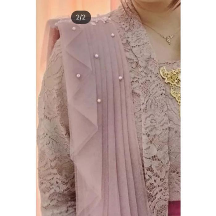 COD Slayer Pundak Kebaya Mutiara Tabur / Sayap Pundak / Selendang Kebaya Mutiara Cantik Dress