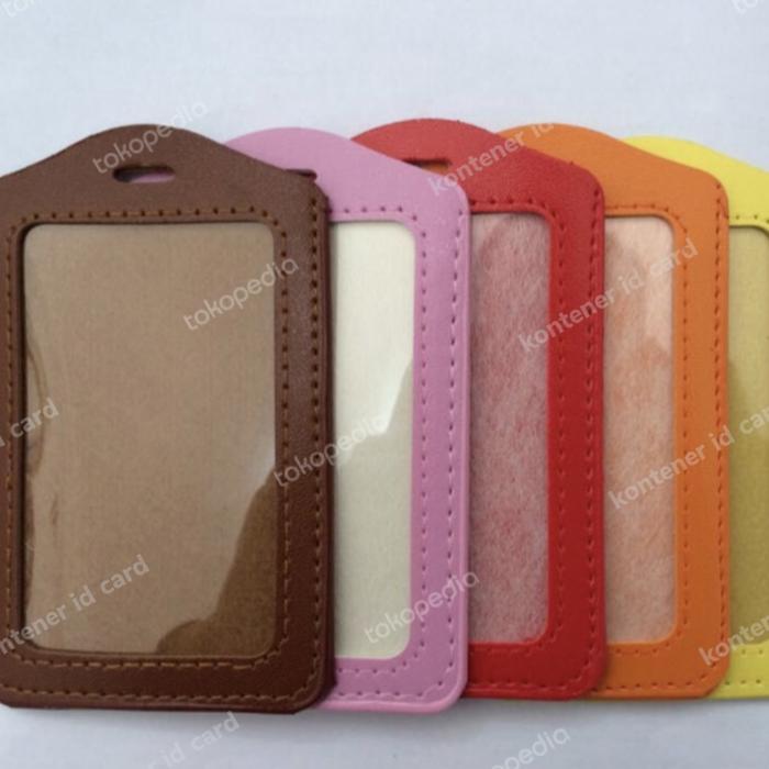 Id Card Holder Kulit/Name Tag Holder Tempat Id/Casing Id Card