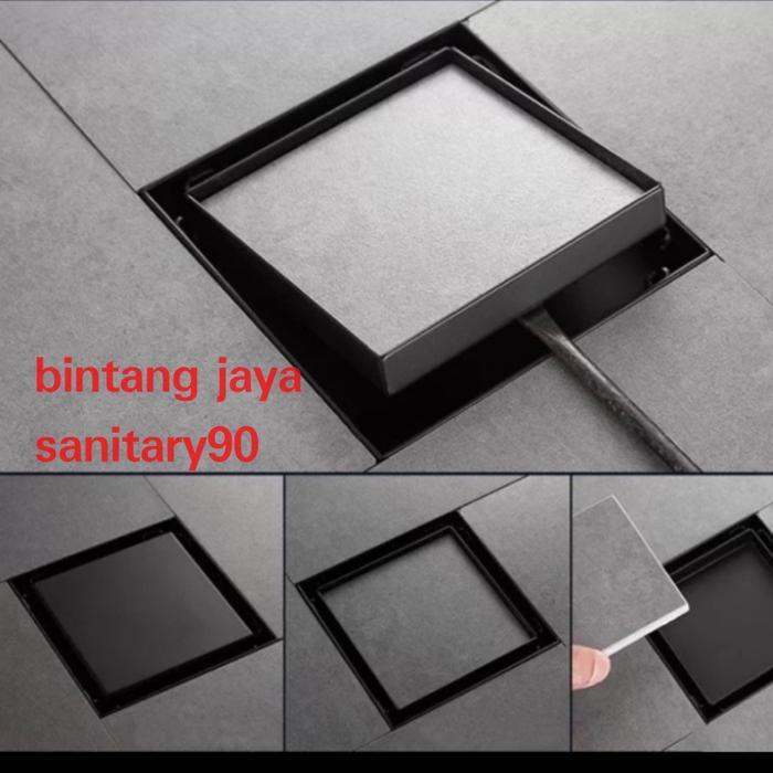 Toto Sanitary - Floor Drain Stainless Hitam/Smart Floor Drain Anti Tikus