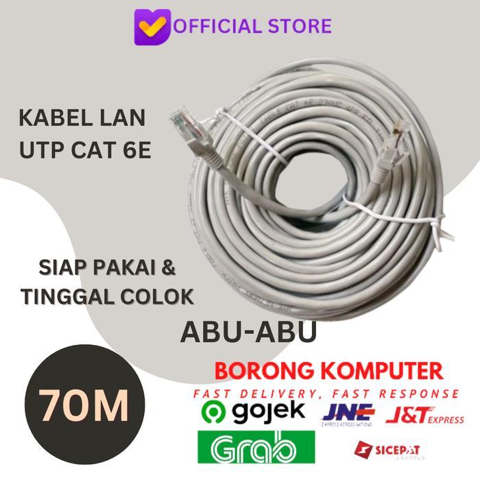 Kabel Lan 70M Cat 6 Internet Jaringan Cat6 Utp 70 Meter