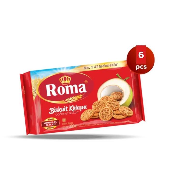 Paket Isi 6 Biskuit Roma Kelapa 300 Gr - Biskuit Roma Kelapa Bundling Isi 6 Terpercaya