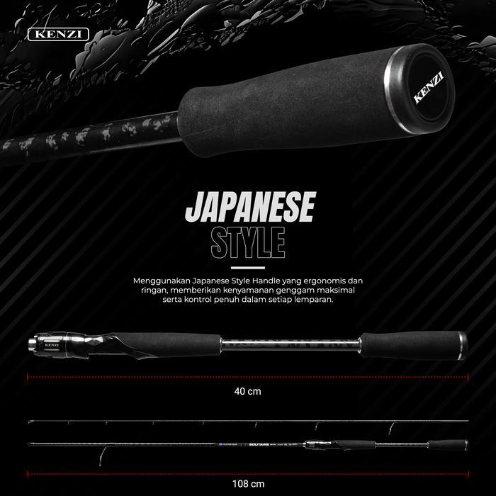 Joran Kenzi Solitaire 702 Spinning 210Cm Casting Rod X-Wrap Solid Carbon Fuji Guides 4-12Lbs 6-15Lbs
