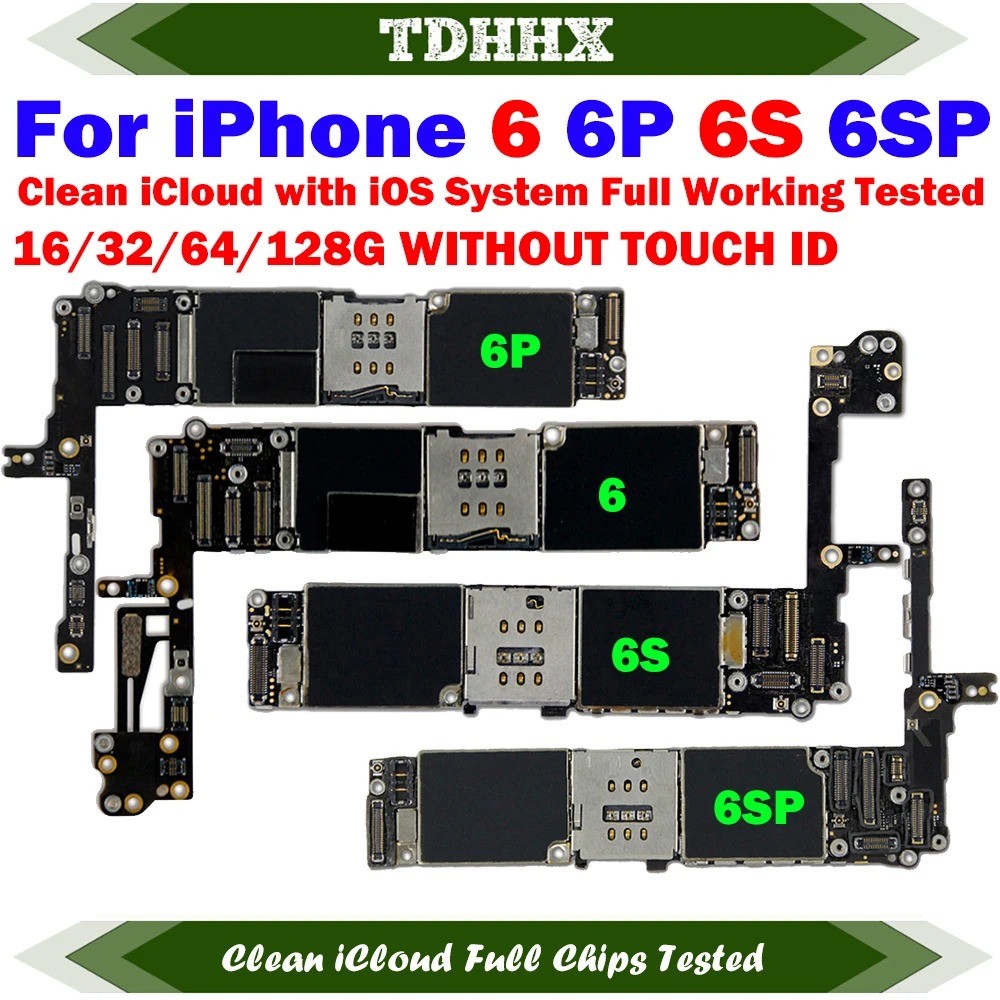 Working Free Icloud Logic Board Good For 6 6S Tested Motherboard For 6Plus 6Splus 5.5Inch Full Chi