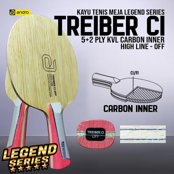 Kayu Bat Tenis Meja Pingpong Andro Treiber CI OFF FL