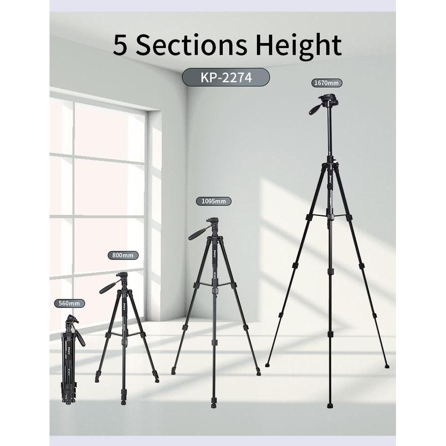 JMARY KP-2274 MULTIFUNCTIONAL PROFESSIONAL TRIPOD KAMERA CAMERA