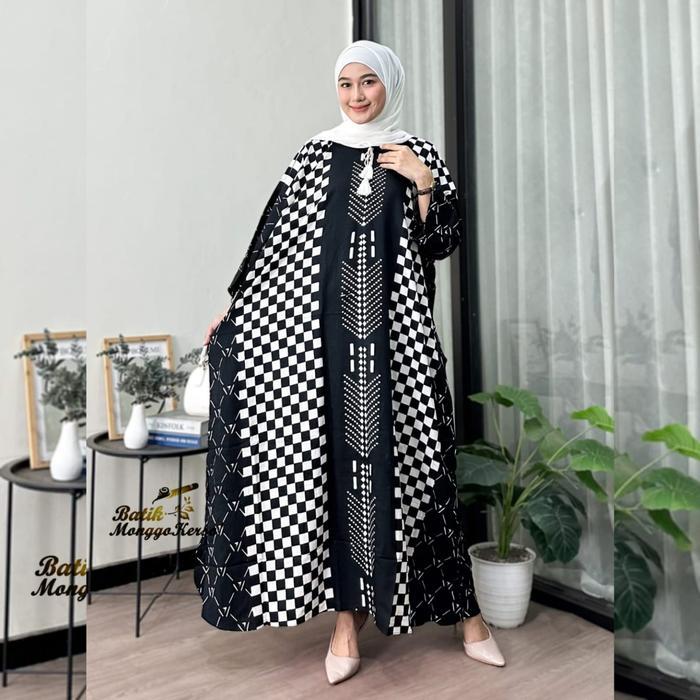 Batik Monggo Kerso - Hafsha Abaya Dress Kaftan Turki Rayon Premium Busui