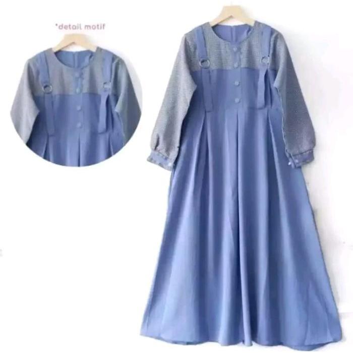 Gamis Muslim Anak Remaja Perempuan Terbaru 2025 Afia Dress - Baju Wanita Muslim Simple - Lebaran,