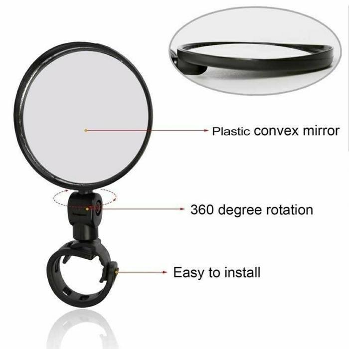 "New" Kaca Spion Sepeda Bike Blindspot Rearview Sepasang