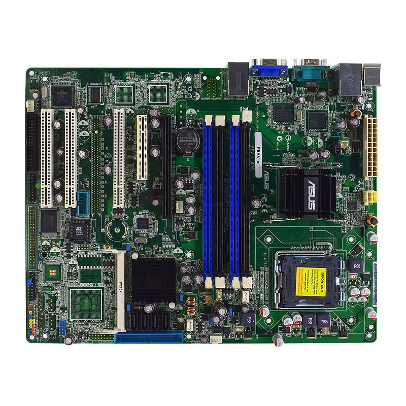 LGA 775 ASUS P5BV-E server Motherboard 2 Gigabit LAN PC Motherboard DDR2 PCI-E x16 USB ATX Intel