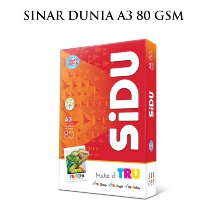 Kertas Hvs A3 80 Gram Sidu