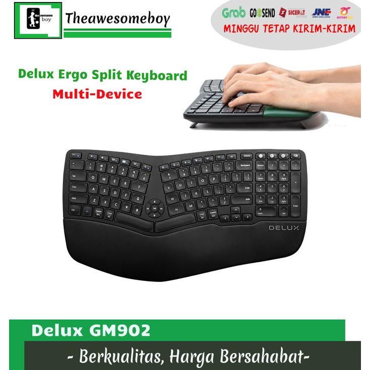 Delux Gm902 Multi-Device Split Wireless Keyboard Ergo K860