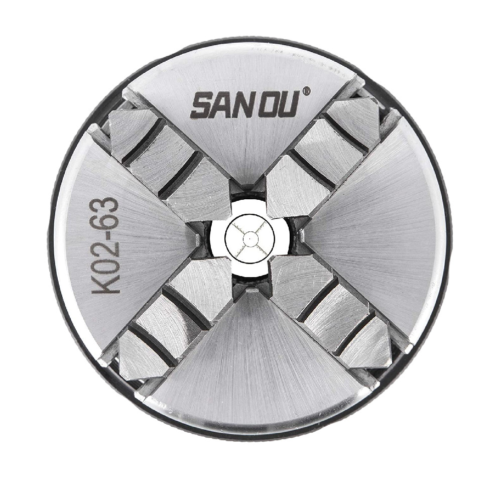 4 Jaw Lathe Chuck 63mm Safety Mini Lathe Chucks K02-63 4-jaw Self Centering Chuck