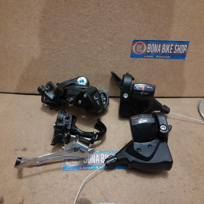 Mini Groupset XLR8 3 x 9 speed - RD FD Shifter kanan kiri