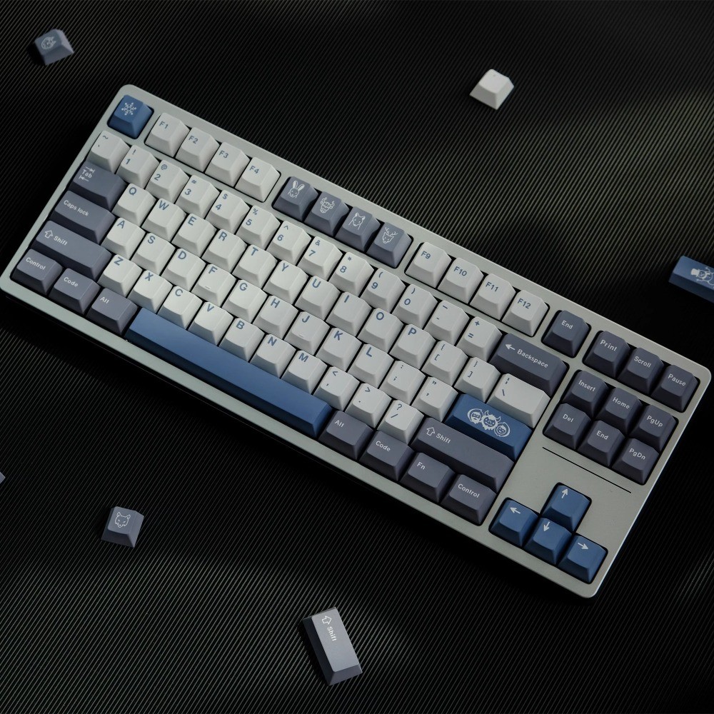 Swagkeys Arctic Theme Keycap Set 129key PBT Custom Keyboard Cap Cherry Profile Gaming KeyCap for