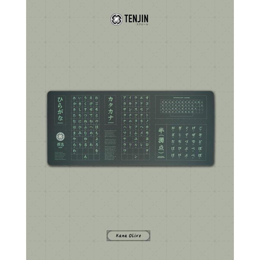 Tenjin Scrollworks - Kana Olive Deskmat Terbaru 