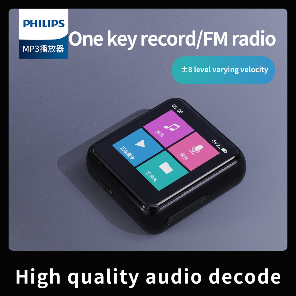 Philips 100% Original SA2301 32GB Mini MP3 Player with Screen touch FM Radio Running Music Player