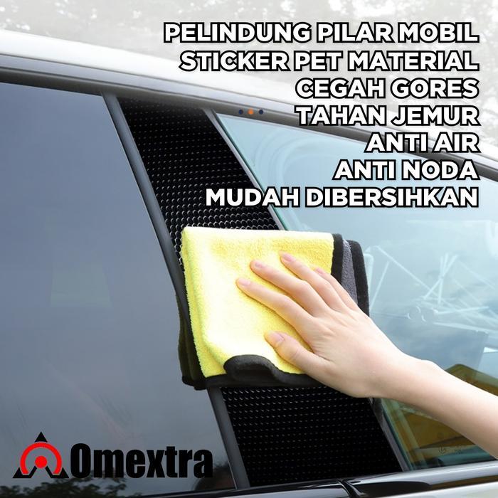 Omextra PET Stiker Pelindung Pilar Pintu Mobil Sticker Pilar Mobil Tahan Jemur Tahan Air Stiker Anti