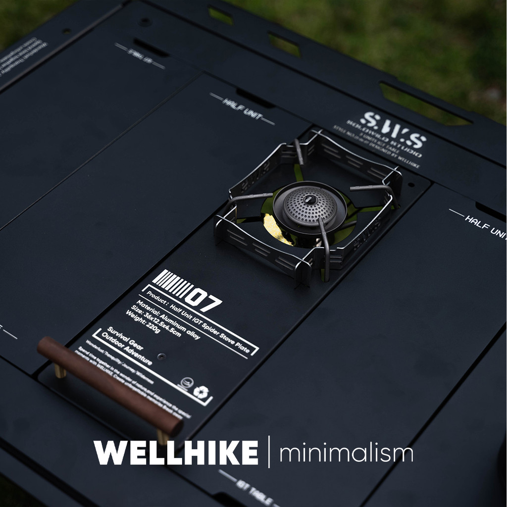 WELLHIKE Outdoor SWS Half-Unit IGT Spider Stove Board - Walnut Wood Multi-Functional Portable