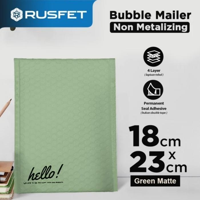 Amplop Bubble Mailer Hijau Bubble Wrap Envelope Blue Rusfet 18X23