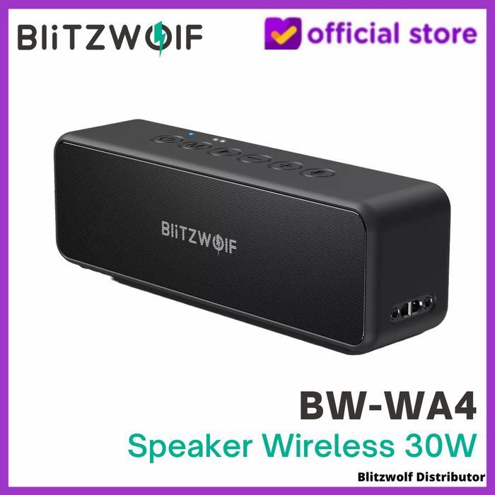 Terlaris Blitzwolf BW WA4 Speaker 30W Bluetooth Wireless Dual Driver Bass TWS Black SALE