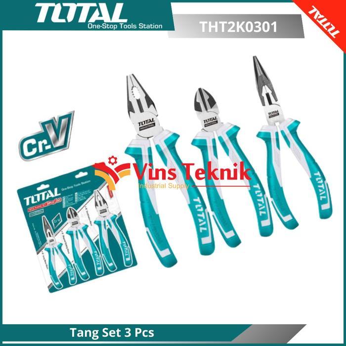 Tang Set Tang Potong Lancip Kombinasi 3Pcs Pliers Set Total Tht2K0301