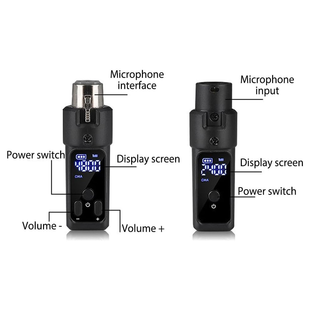 Microphone Wireless Converter Xlr Transmitter and Microphone Receiver Dynamic Condenser Microphone