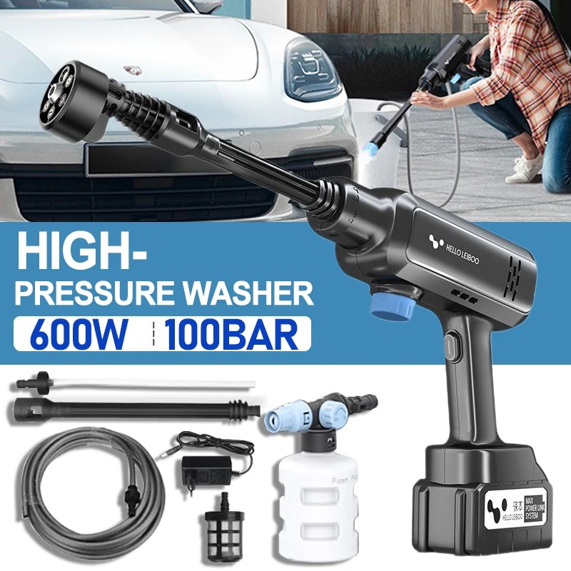 30000MAH POWERFUL LITHIUM BATTERY ELECTRIC CAR WASHER WATER GUN HIGH PRESSURE WASHER CORDLESS CAR