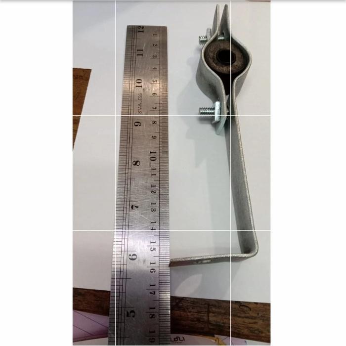 Klem L BC + Karet Penyangga Kabel BC / Klem L Grounding